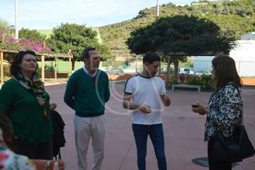Reunión de los candidatos nacionalistas (NC) con la directiva del colectivo vecinal del Valle de los Nueve (Foto TA)